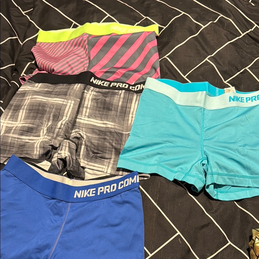 Nike Pro Combat Colorful Compression Shorts Set
